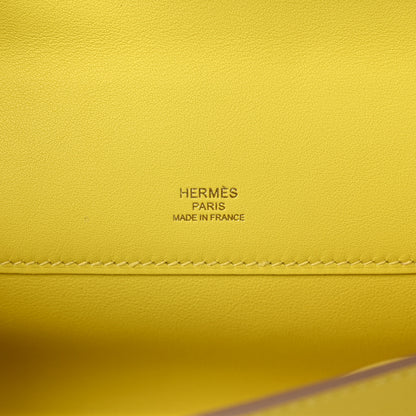 Hermes Swift Kelly Cut Clutch Pochette Lime 6 of 8