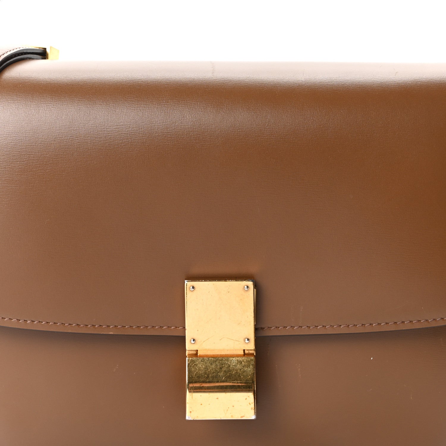 Celine Box Calfskin Medium Classic Box Flap Bag Camel 8 of 10