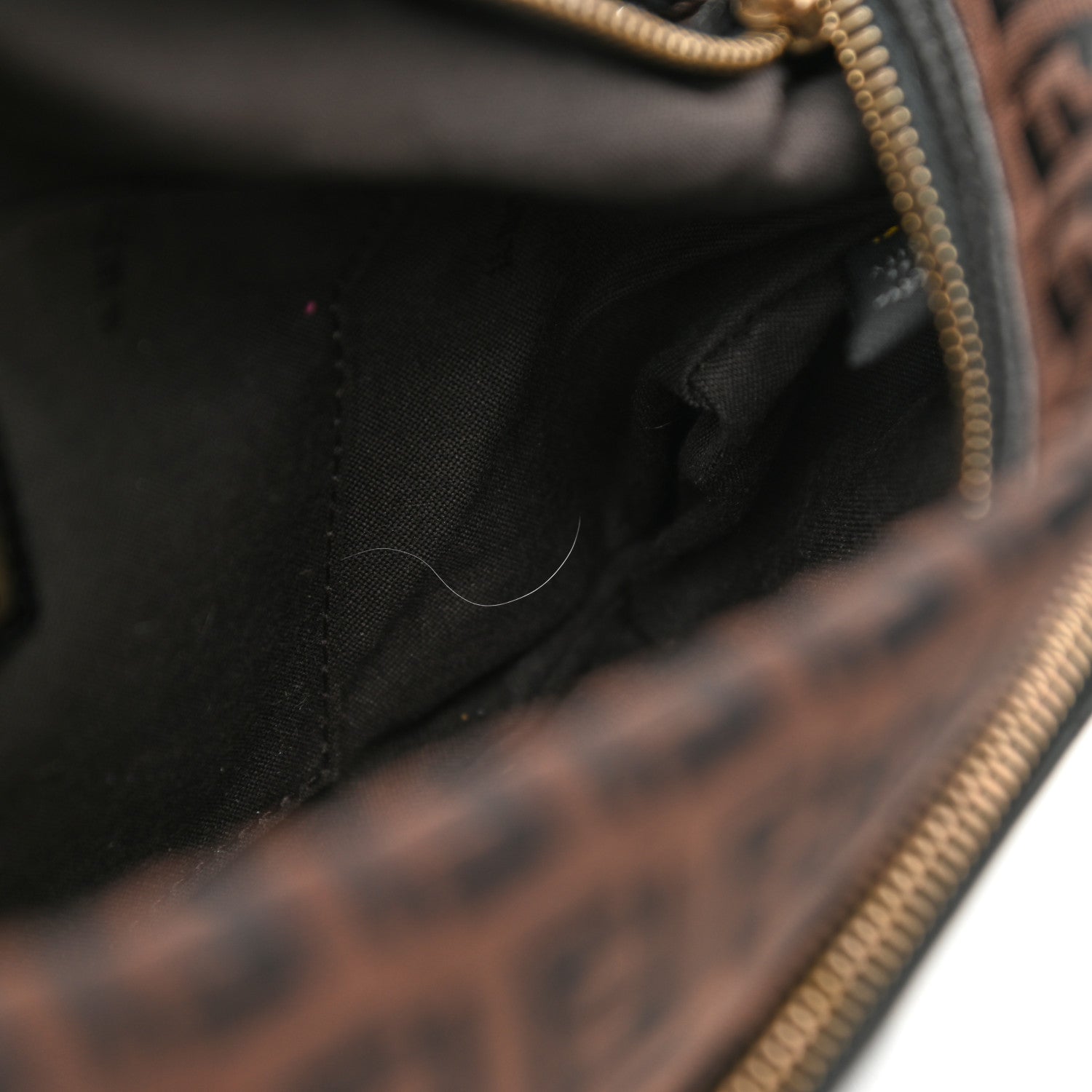 Fendi Zucchino Cuoio Small Chef Pocket Shoulder Bag Black Moro 7 of 10