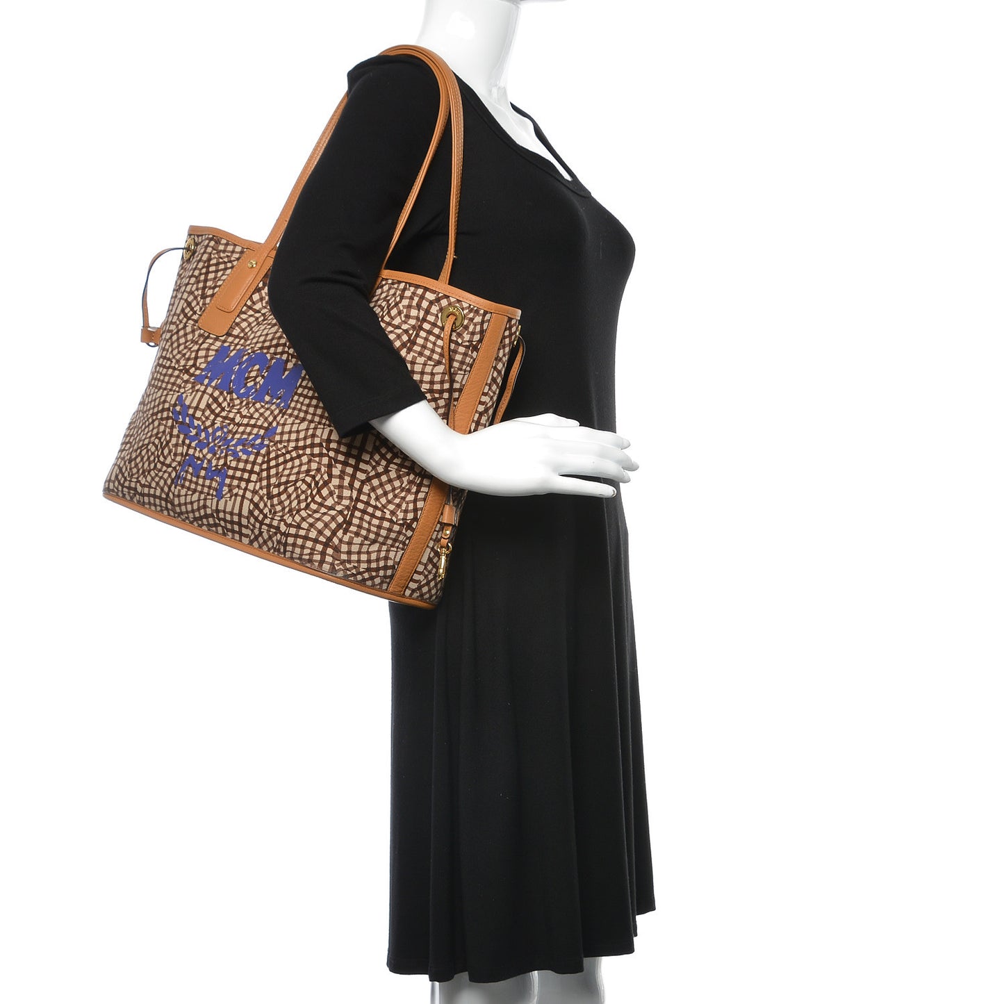 Visetos Medium Liz Reversible Shopper Tote Cognac