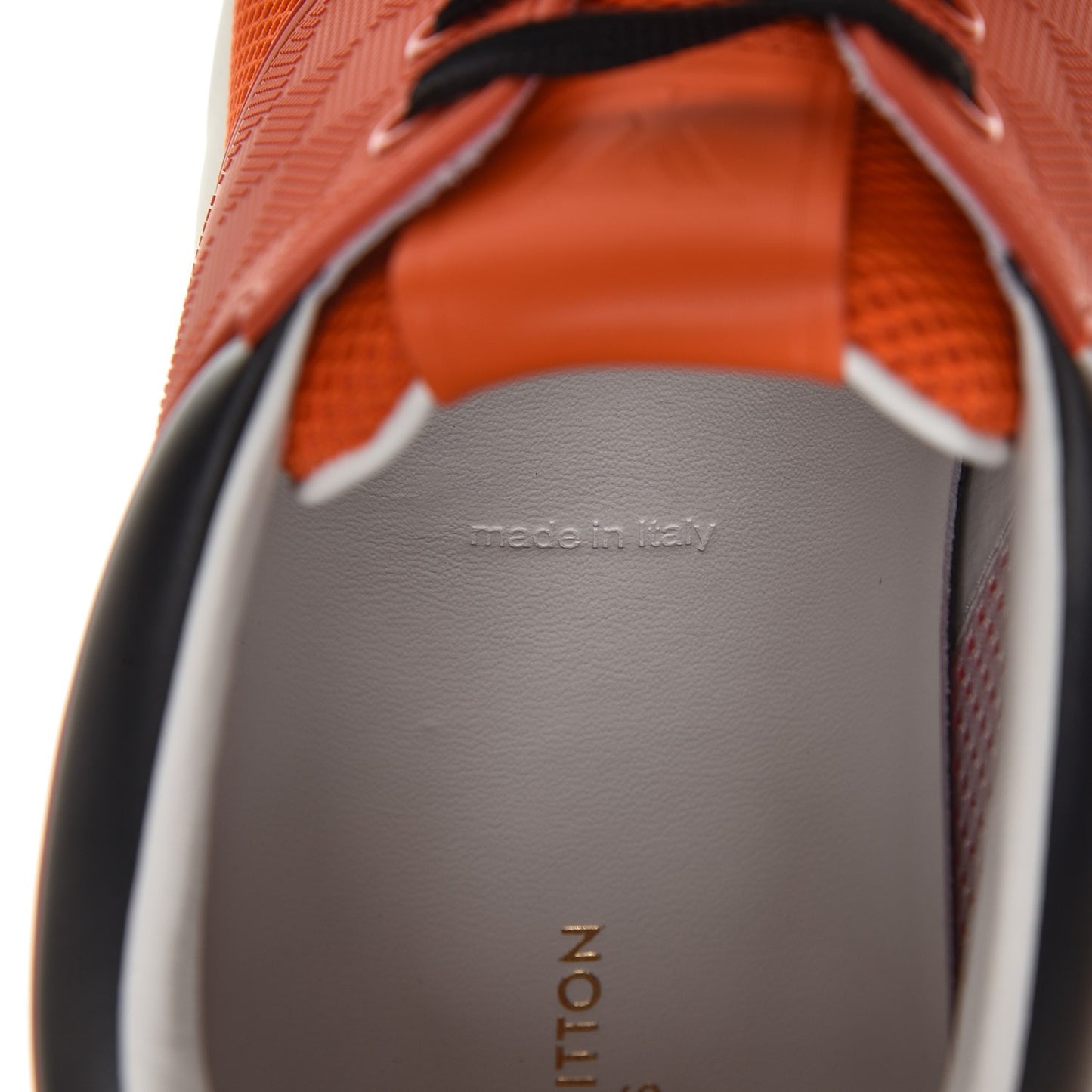 Rubber Mesh Suede Damier Fastlane Low Sneakers 9.5 Orange