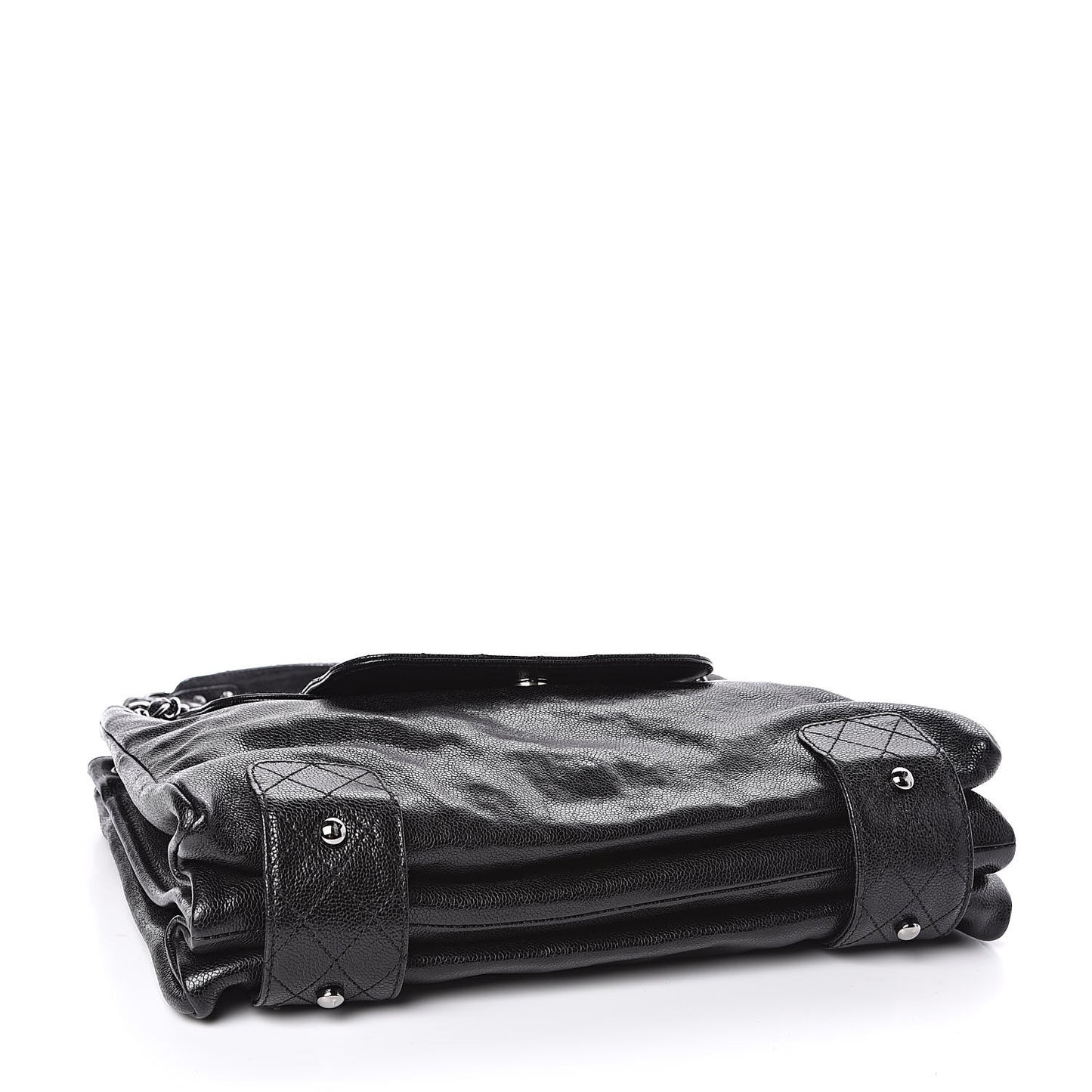 Glazed Caviar Pocket In The City Tote Black