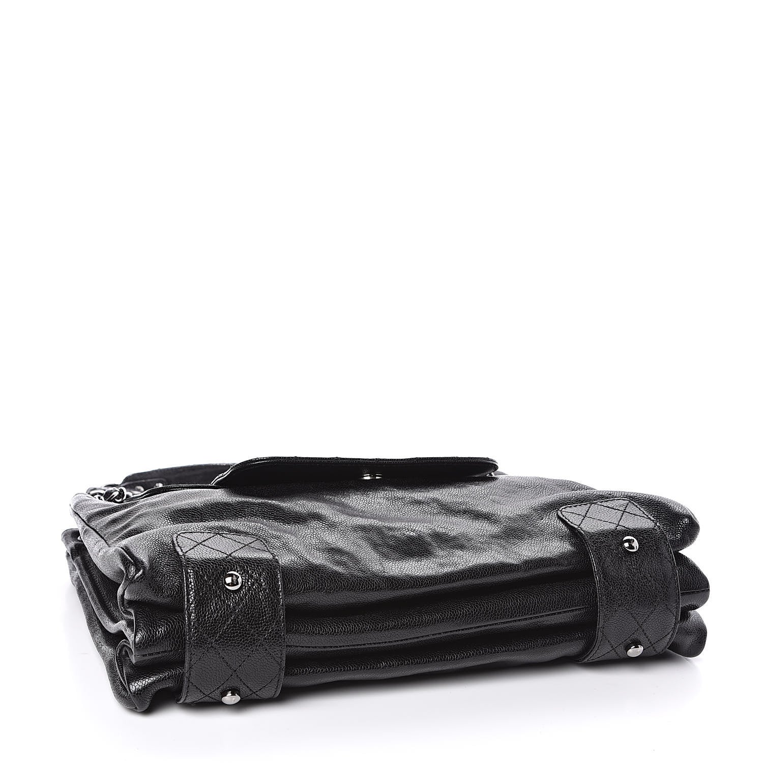 Chanel Glazed Caviar Pocket In The City Tote Black 4 of 11