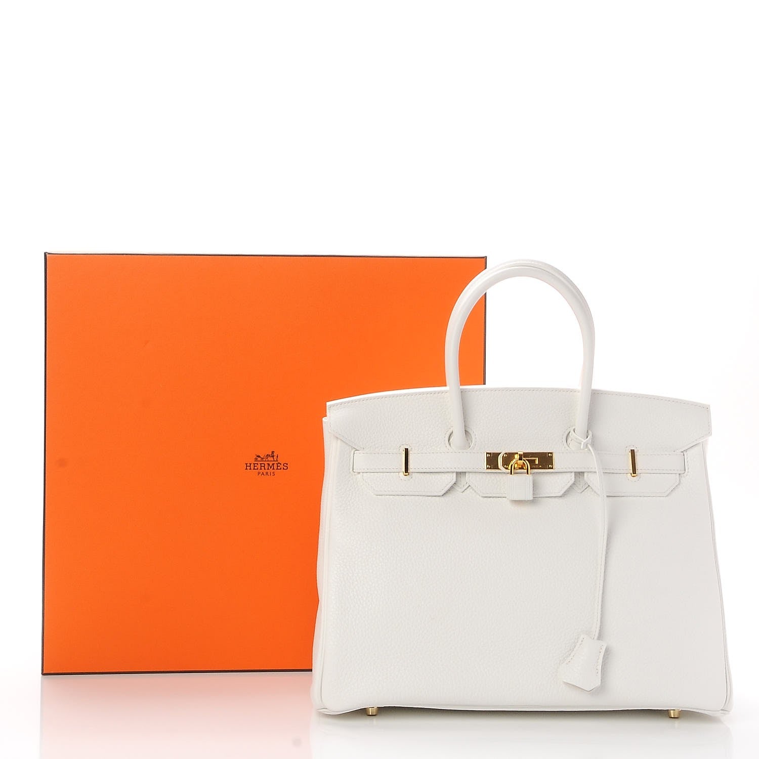 Hermes Taurillon Clemence Birkin 35 White 34 of 34