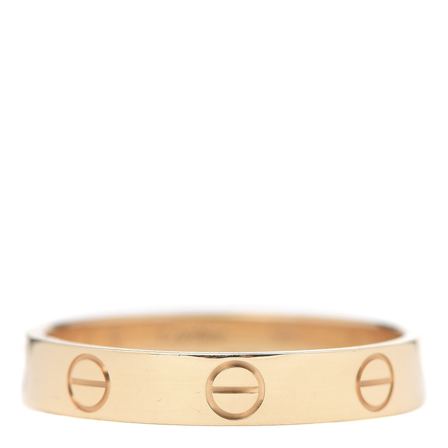 18K Yellow Gold 3.5mm LOVE Wedding Band Ring 56 7.5