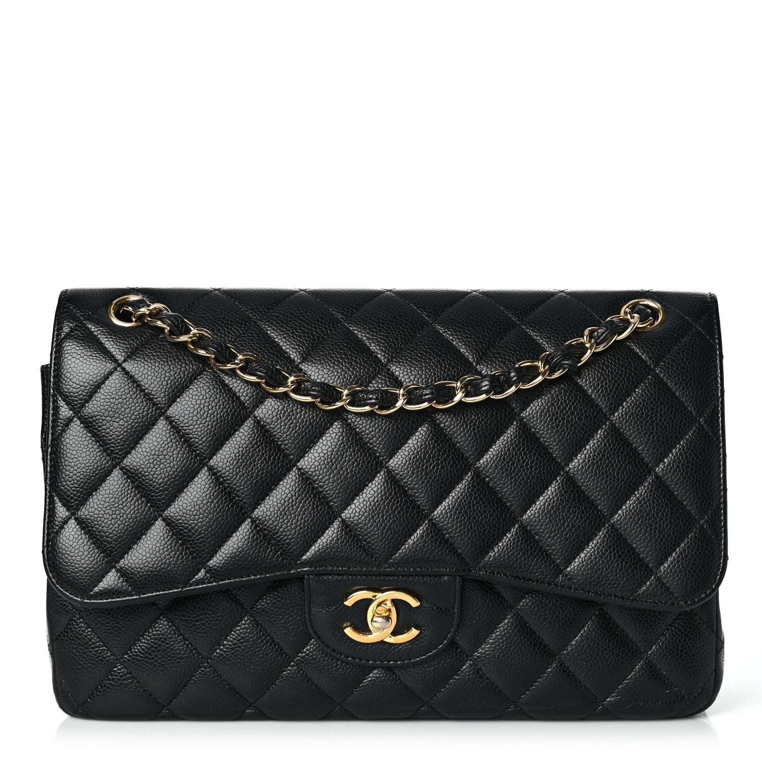 Chanel Caviar Quilted Jumbo Double Flap Black 1 of 18