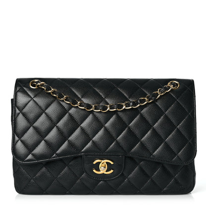 Chanel Caviar Quilted Jumbo Double Flap Black 1 of 18