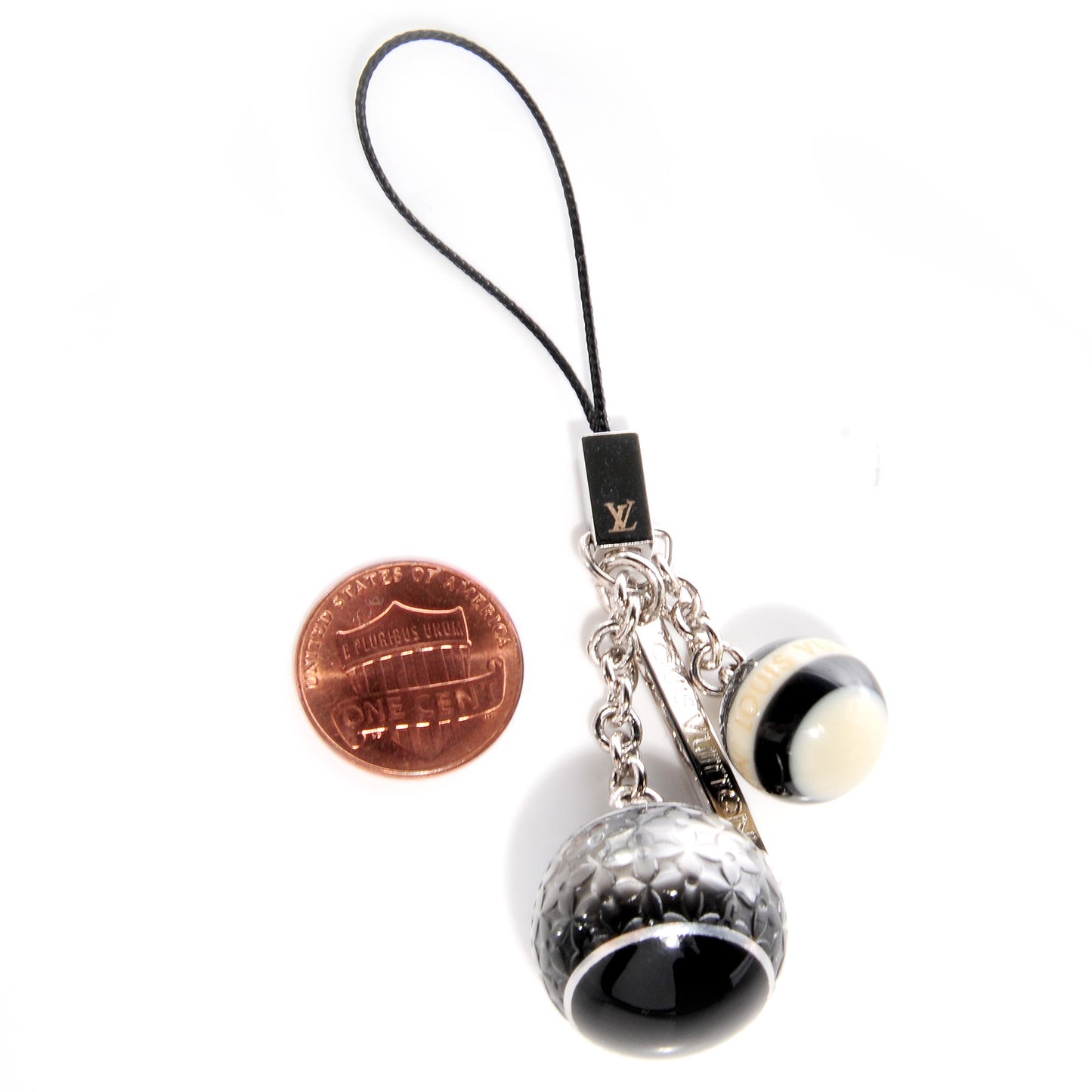 Mini Lin Cell Phone Charm Black