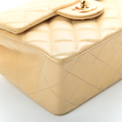 Chanel Lambskin Quilted Mini Square Flap Beige 10 of 16