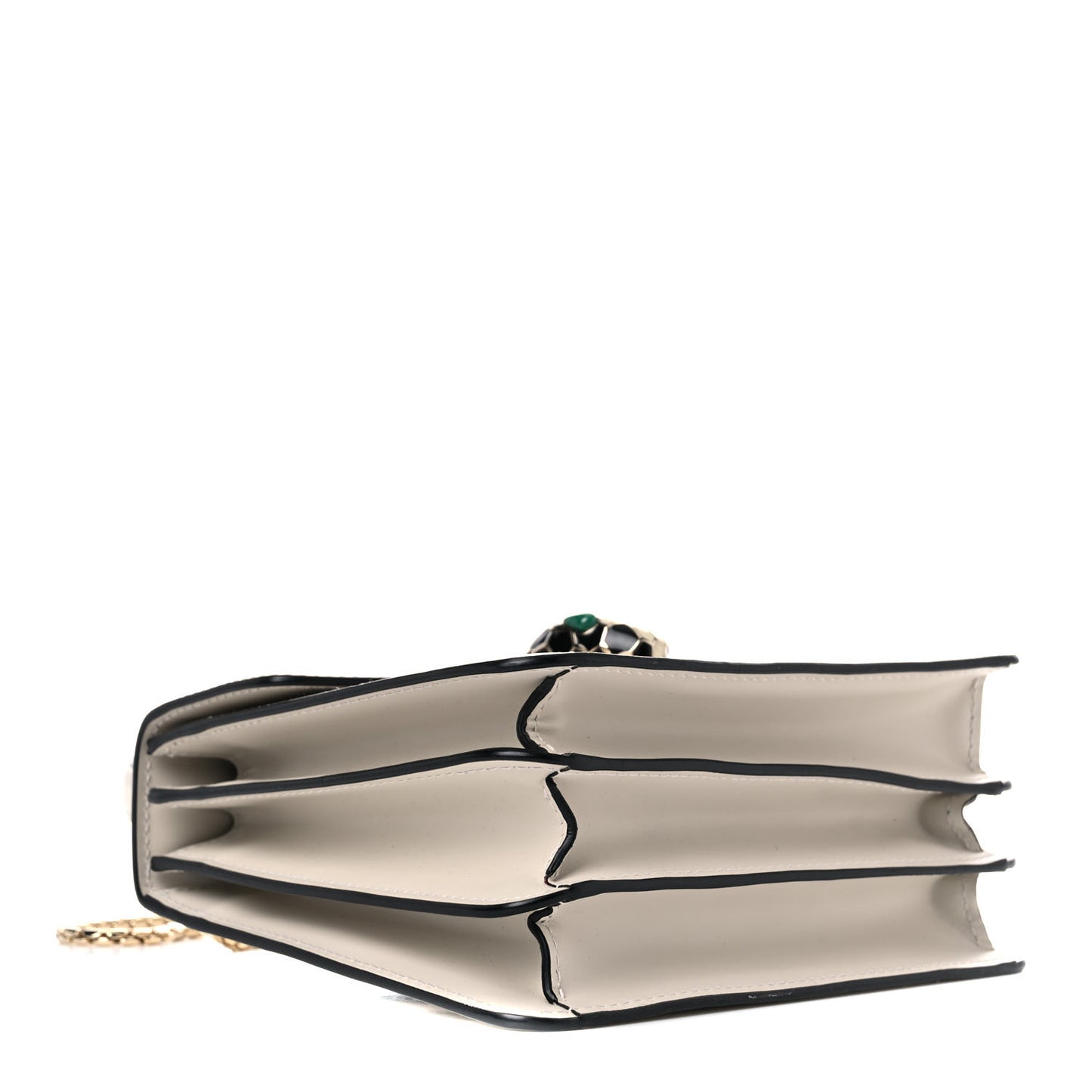 Calfskin Serpenti Forever Top Handle White