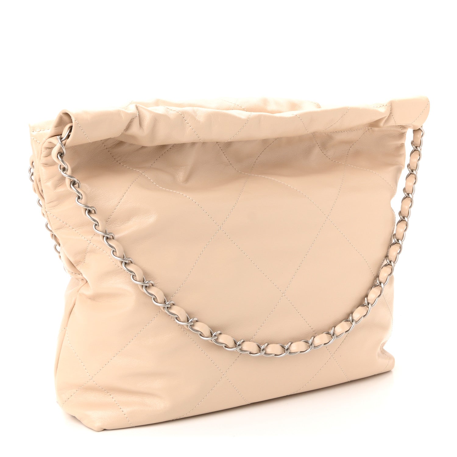 Chanel Shiny Calfskin Quilted Small Chanel 22 Ecru 7 of 21