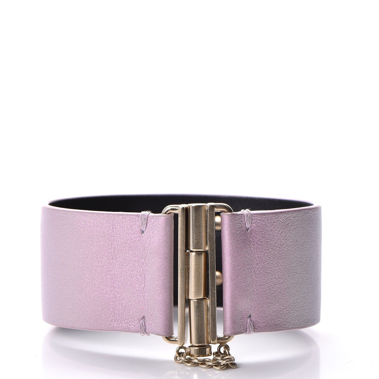 Chanel Calfskin CC Wide Cuff M Lilac 3 of 7