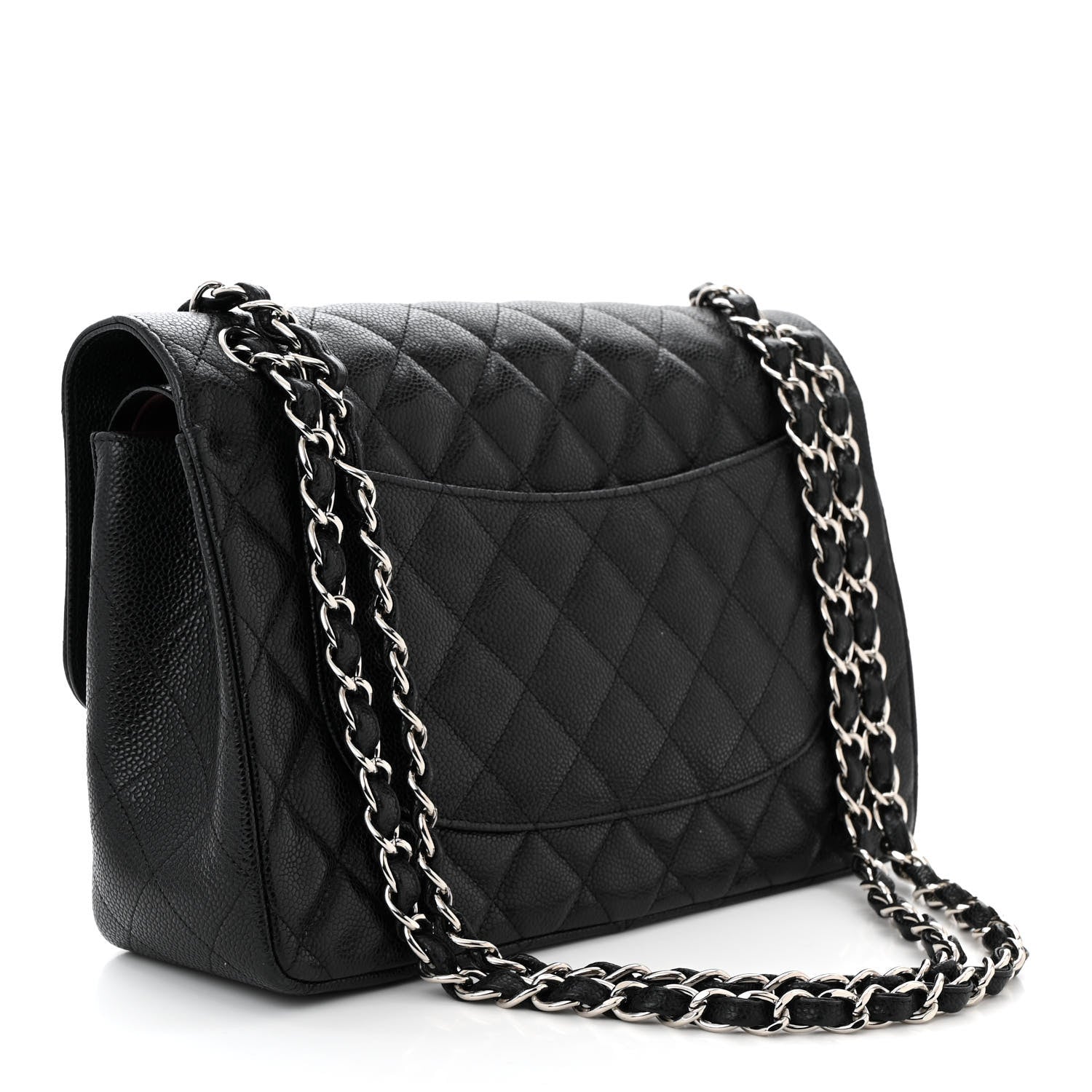 Chanel Caviar Quilted Jumbo Double Flap Black 3 of 11