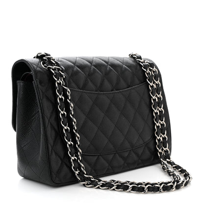 Chanel Caviar Quilted Jumbo Double Flap Black 3 of 11