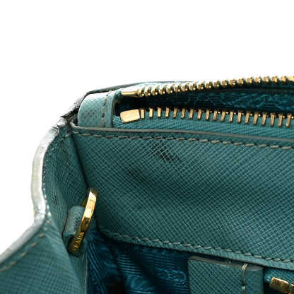 Prada Saffiano Medium Galleria Double Zip Tote Anice 12 of 16
