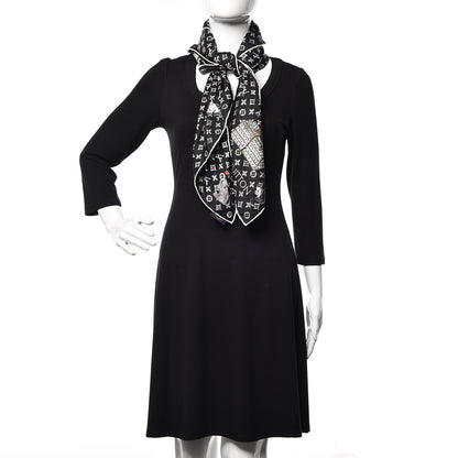 Louis Vuitton Silk Catogram Classic Square Scarf Black 2 of 5