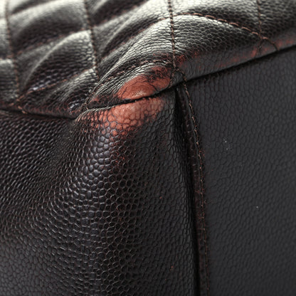 Chanel Caviar Quilted Grand Shopping Tote GST Dark Brown 7 of 9