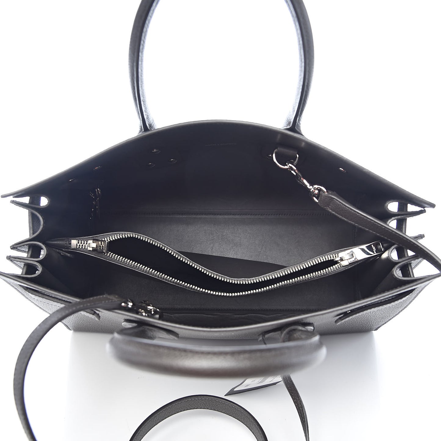 Grained Calfskin Small Sac De Jour Coal