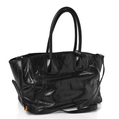 Prada Vitello Shine Tote Black 3 of 9