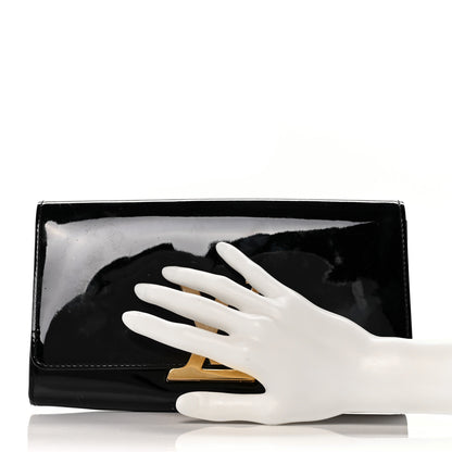 Louis Vuitton Patent Louise Clutch Black 2 of 10