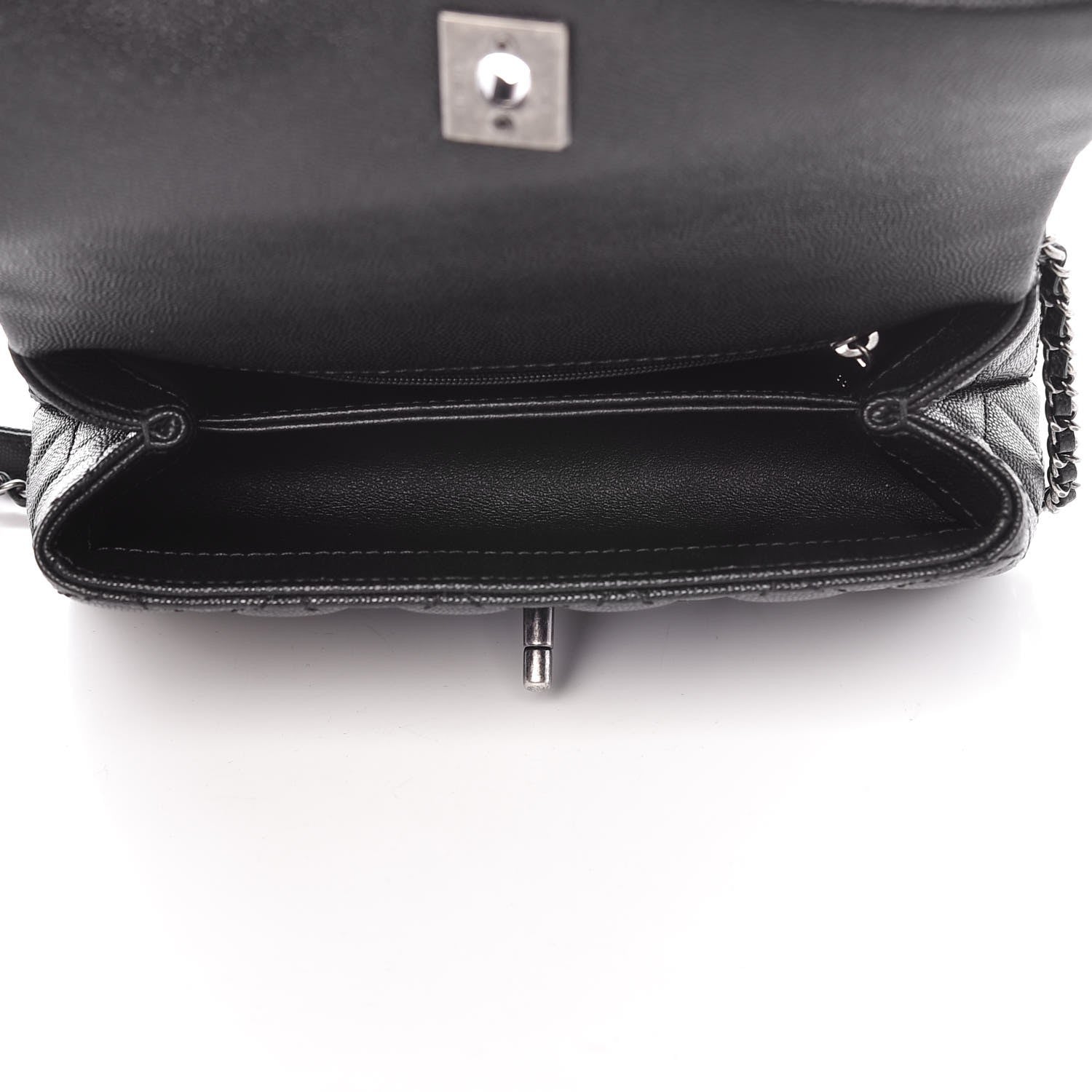 Chanel Caviar Lizard Quilted Mini Coco Handle Flap Black 5 of 19