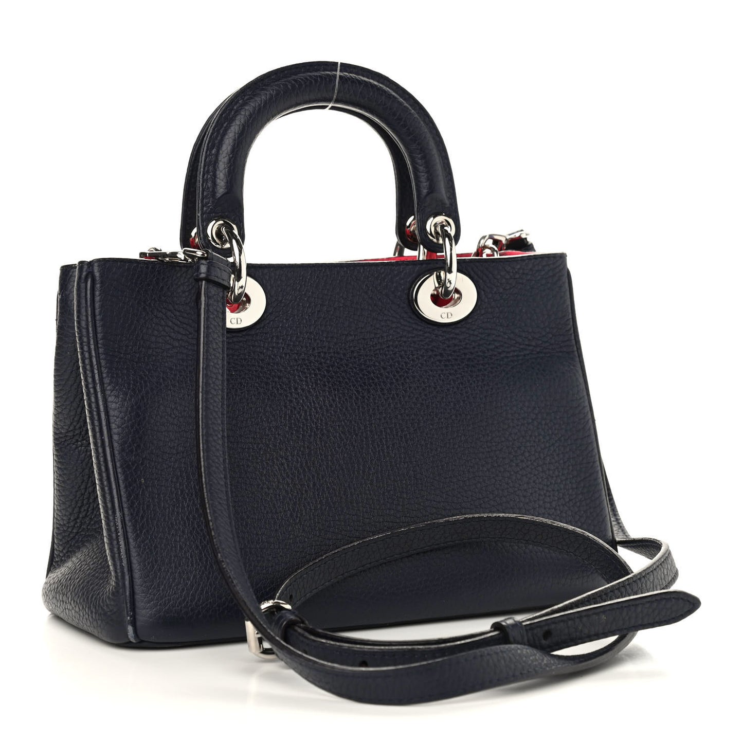 Bullcalf Small Diorissimo Tote Navy Fuchsia