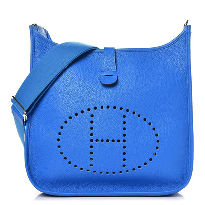 Hermes Taurillon Clemence Evelyne III GM Bleu Hydra 1 of 9