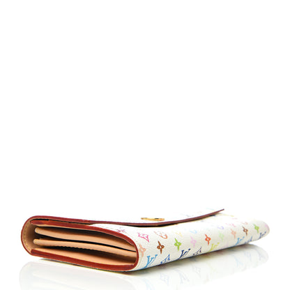 Louis Vuitton Monogram Multicolor Sarah Wallet White 3 of 7
