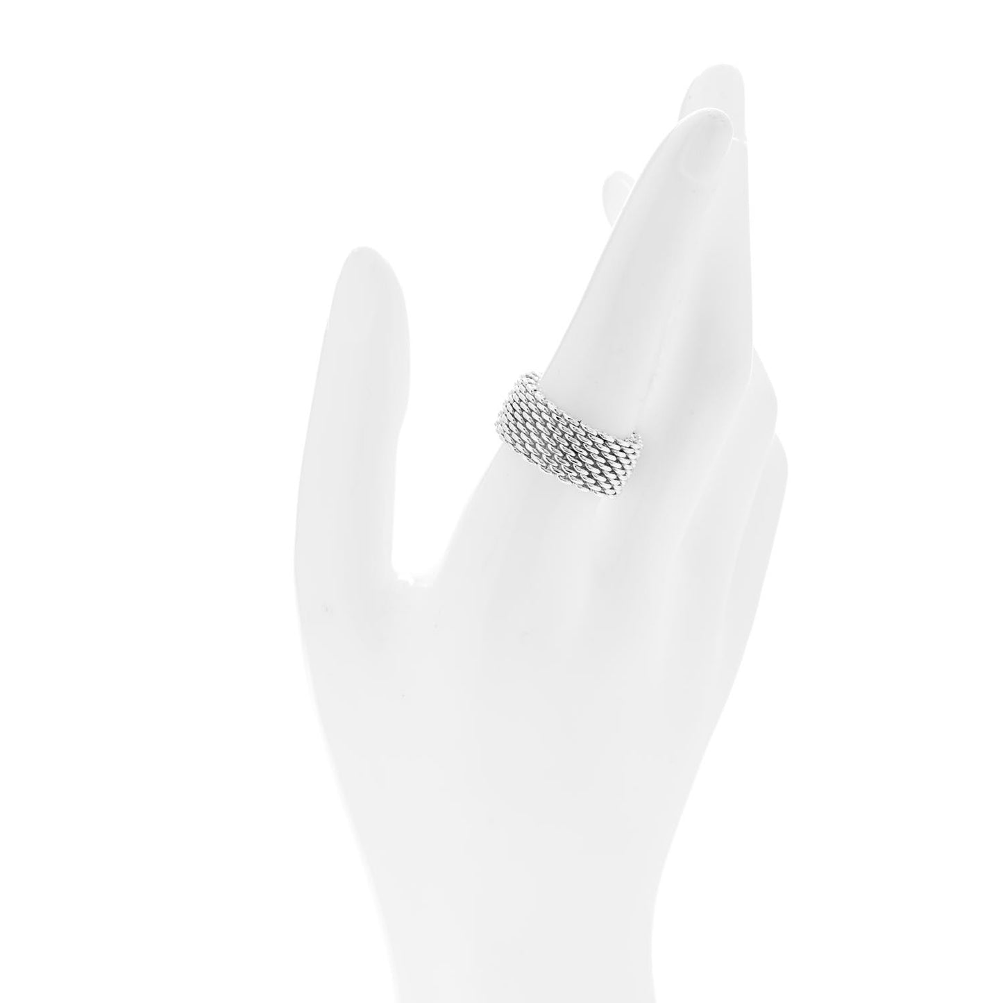 Sterling Silver Somerset Mesh Ring 56 7.5