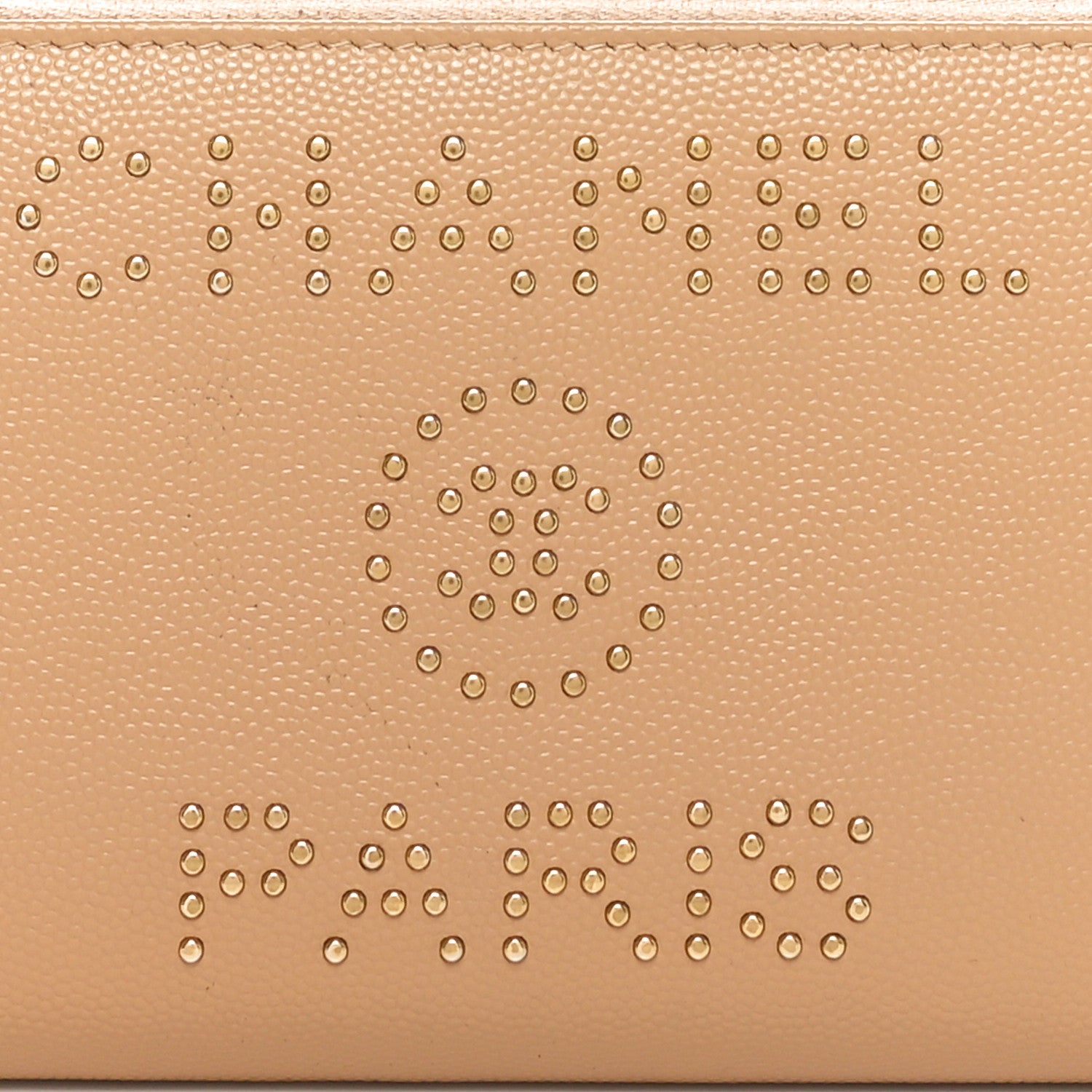 Chanel Caviar Studded Deauville Large Zip Around Wallet Beige 9 of 12