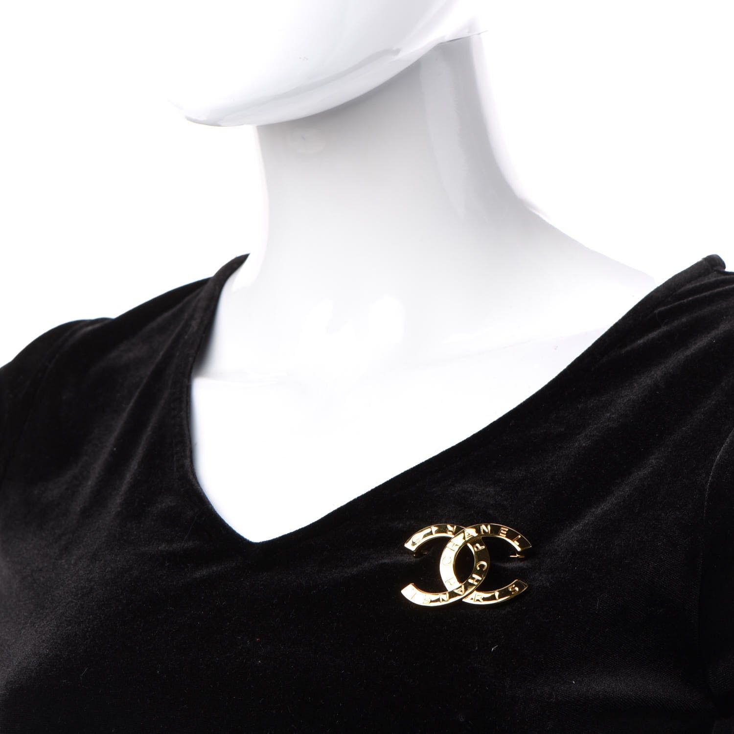 Chanel Metal Paris Button CC Large Brooch Gold 2 of 6