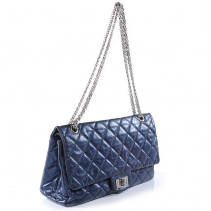 Chanel Calfskin 2.55 Reissue 227 Flap Metallic Blue 2 of 10