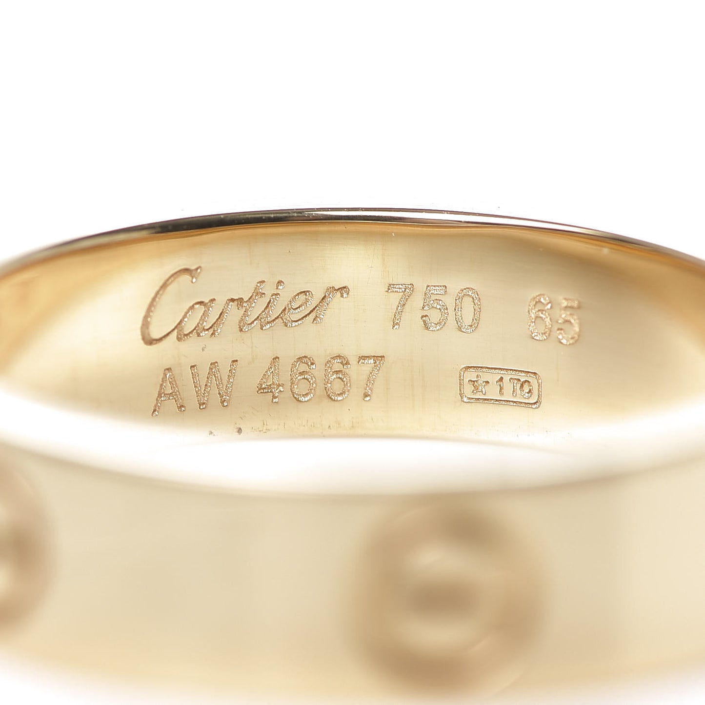 18K Yellow Gold 5.5mm LOVE Ring 65 11