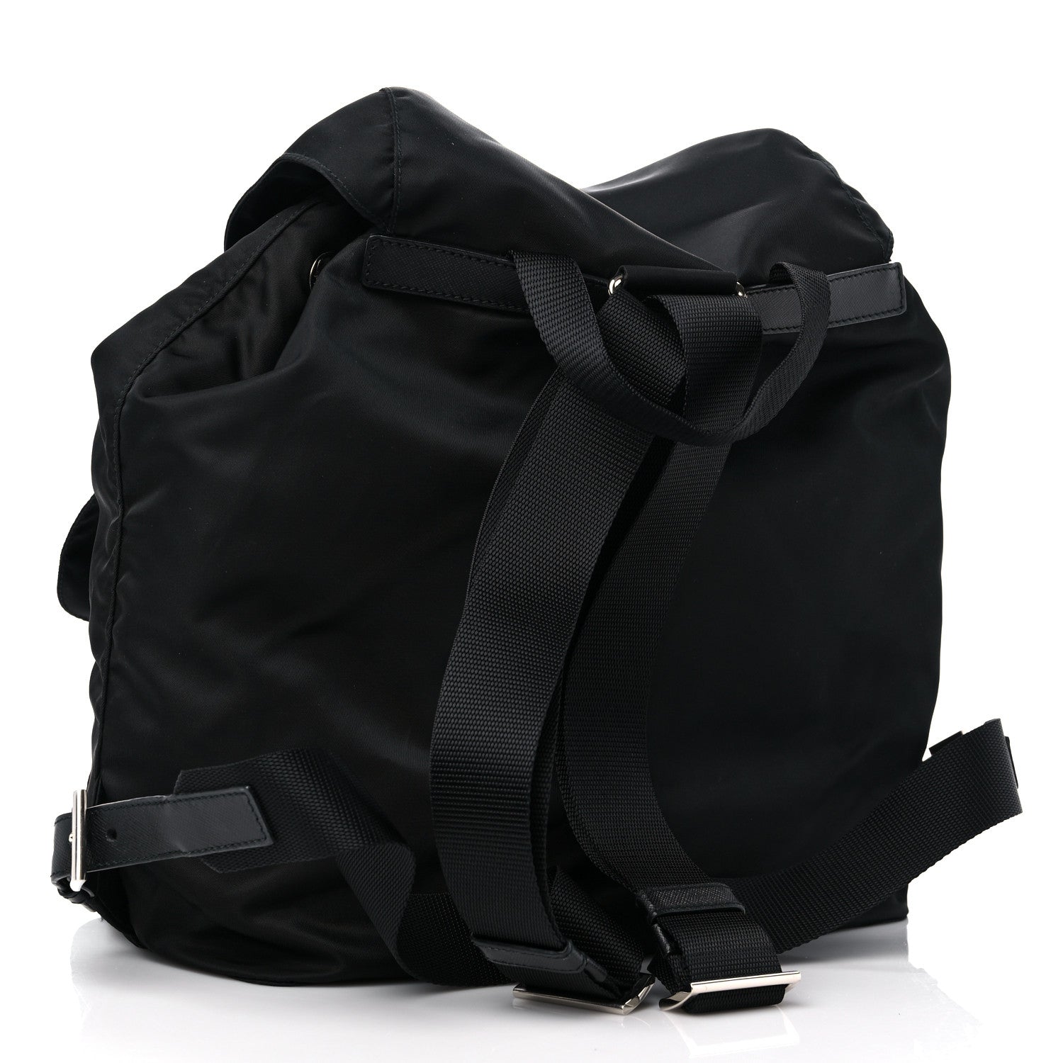 Prada Tessuto Nylon Saffiano Medium Backpack Black 3 of 9