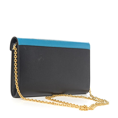 Celine Shiny Calfskin Clutch On A Chain Multicolor 2 of 9