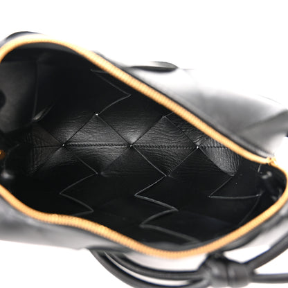 Bottega Veneta Lambskin Maxi Intrecciato Small Cassette Camera Bag Black 5 of 9