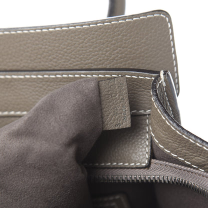 Celine Drummed Calfskin Mini Luggage Souris 6 of 10