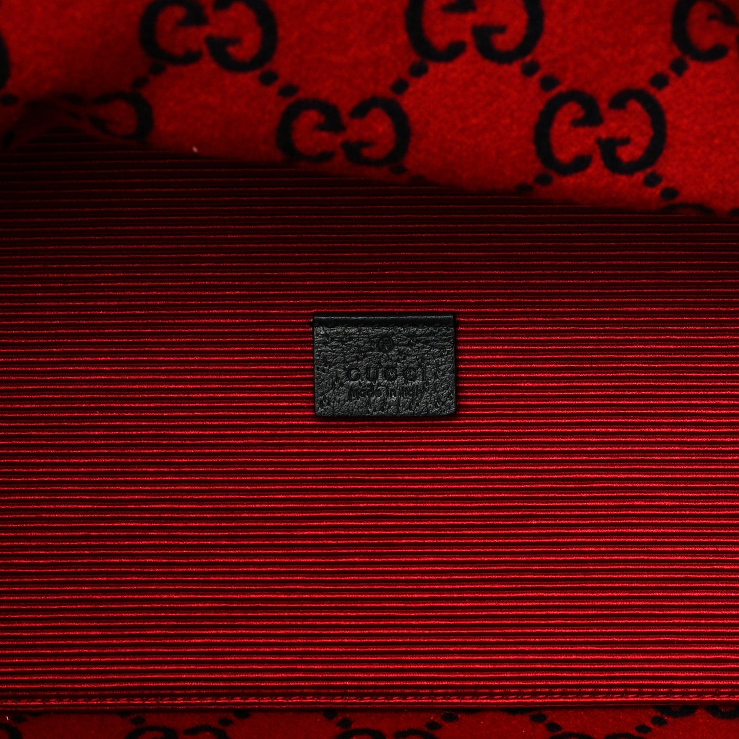 Covered Wool Textured Dollar Calfskin GG Monogram Large Tote Bag Blue Red