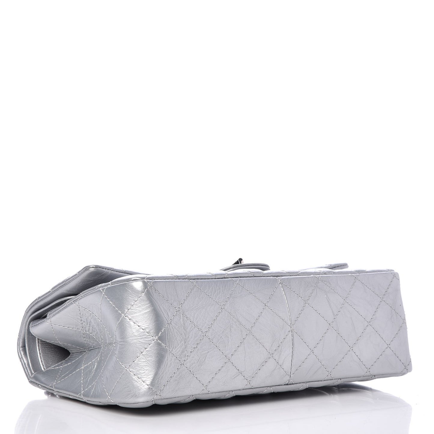 Metallic Aged Calfskin Quilted 2.55 Reissue 226 Flap Silver