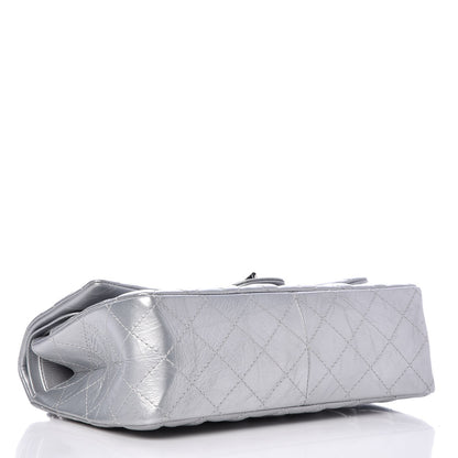 Chanel Metallic Aged Calfskin Quilted 2.55 Reissue 226 Flap Silver 5 of 9