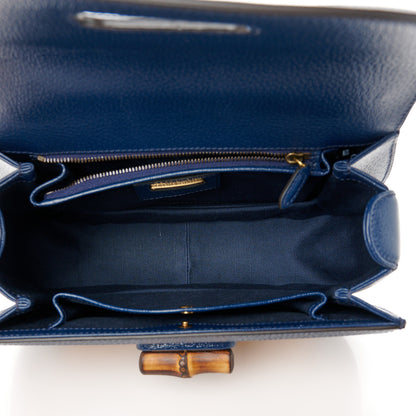 Gucci Calfskin Kaleidoscope Medium Bamboo 1947 Top Handle Bag Blue Orange Multicolor Blue Agata 6 of 11