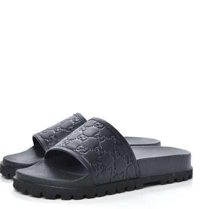 Gucci Guccissima Mens Lug Sole Slide Sandals 8 Black 3 of 8
