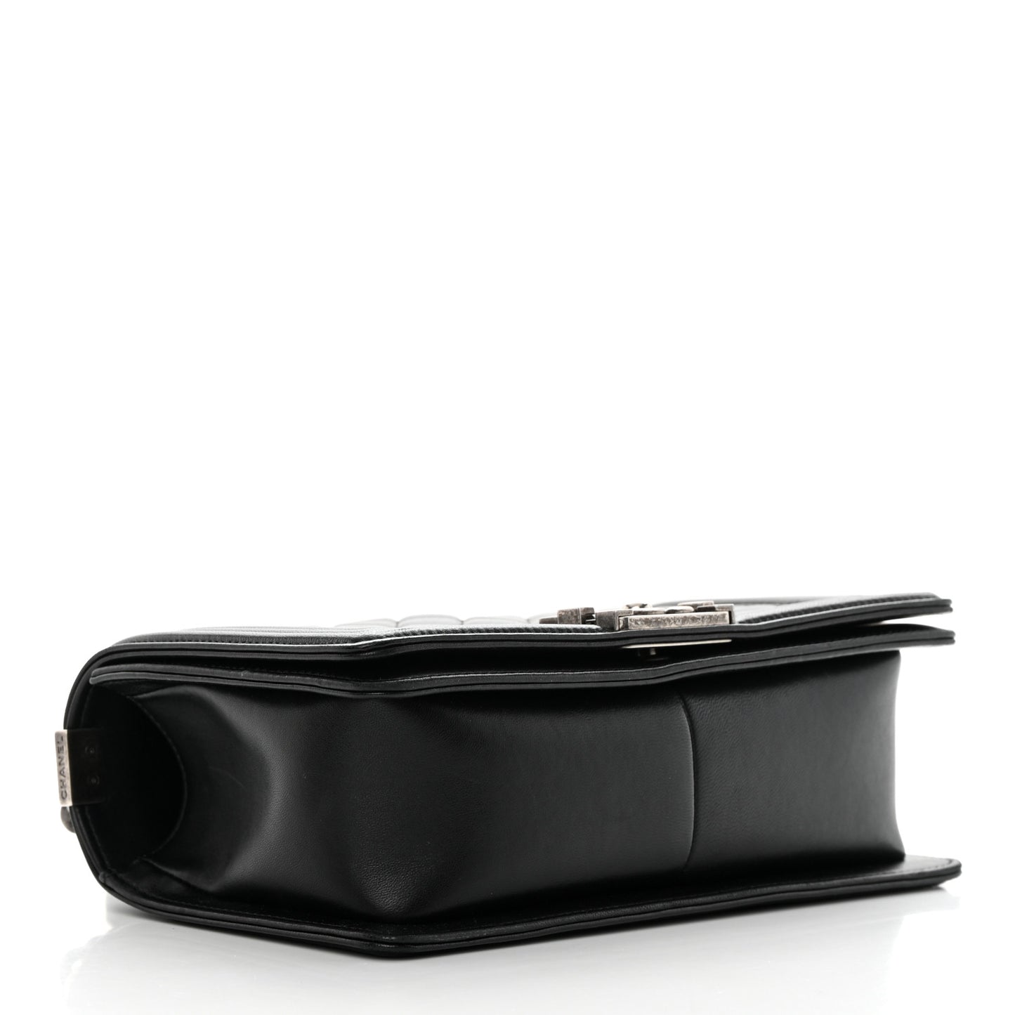 Lambskin Quilted Medium Boy Flap Black