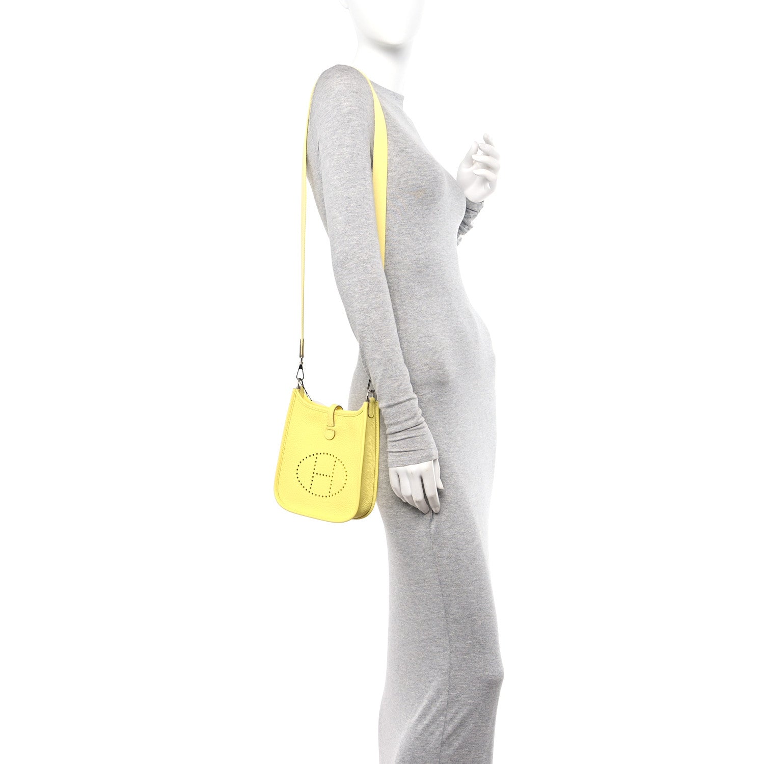 Hermes Taurillon Clemence Evelyne TPM Limoncello 2 of 11