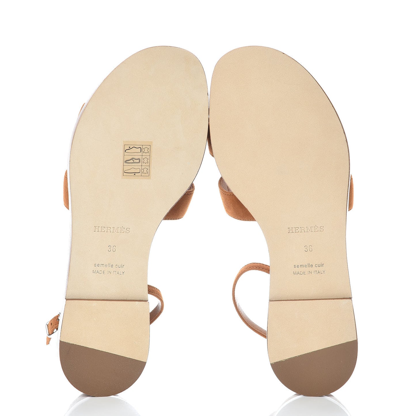 Suede Santorini Sandals 36 Terre De Siene