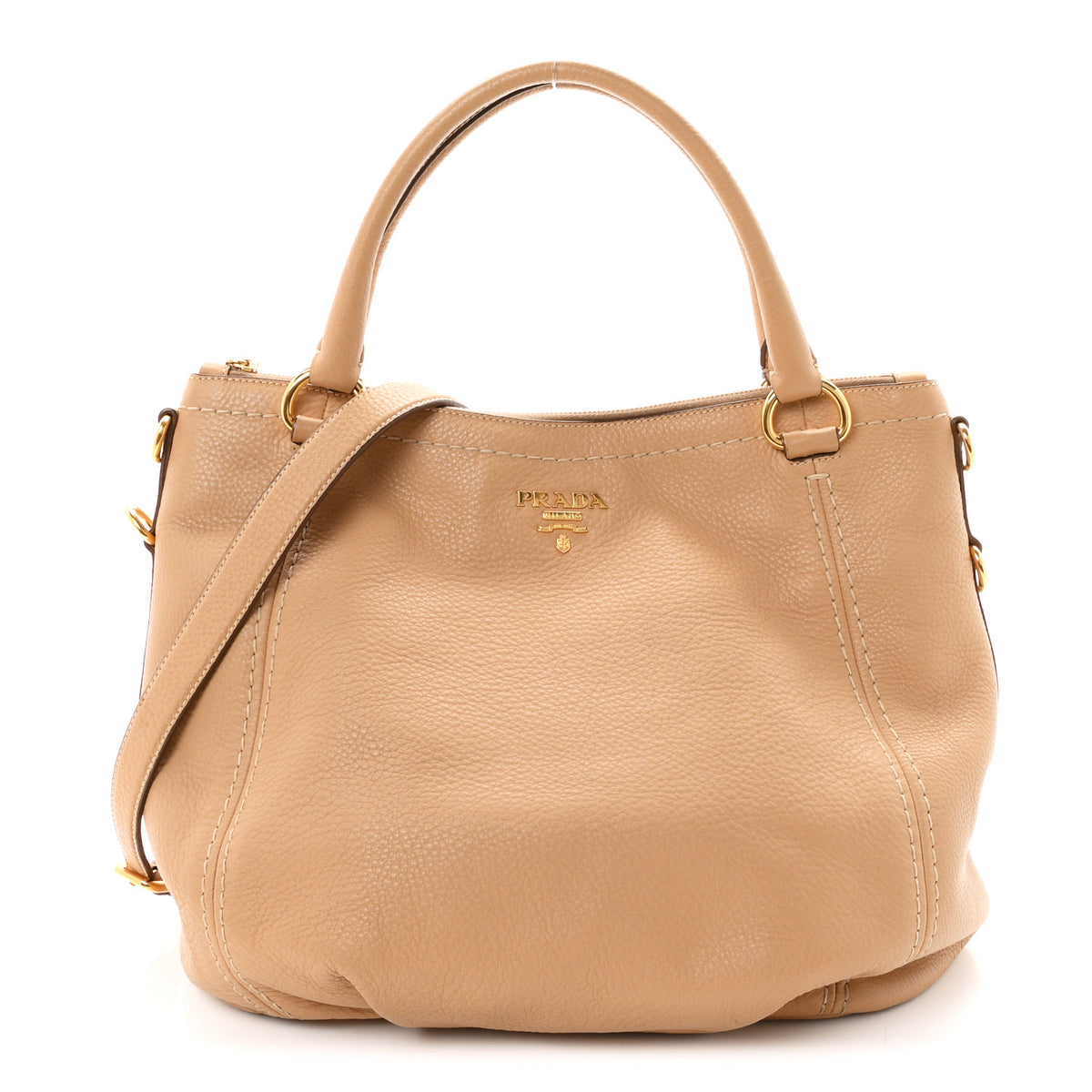 Prada Vitello Daino Tote Caramel 1 of 13