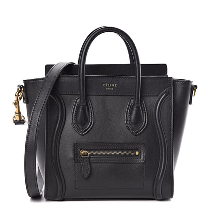 Celine Smooth Calfskin Nano Luggage Black 1 of 12