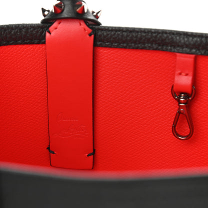 Christian Louboutin Calfskin Spikes Mini East West Cabata Tote Black 6 of 10