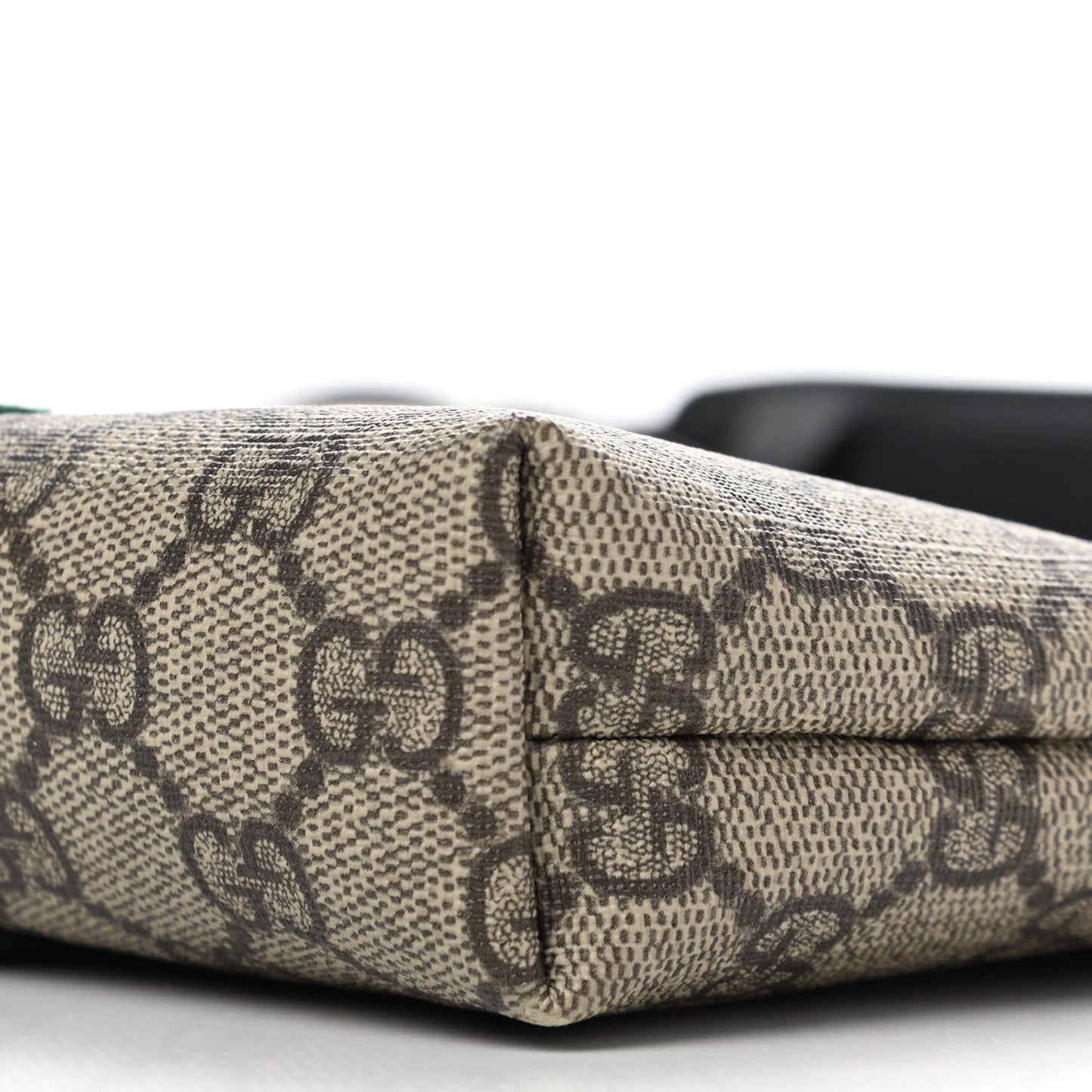 GG Supreme Monogram Web Messenger Bag Black
