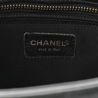Chanel Lambskin Quilted Chocolate Bar Large Tote Black 6 of 9